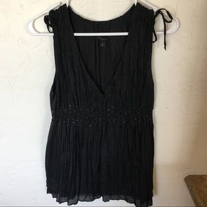 Silk lite weight sequined blouse Sz M